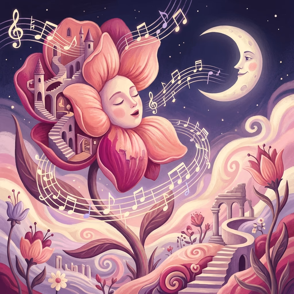 Memory palace scene for die Blume