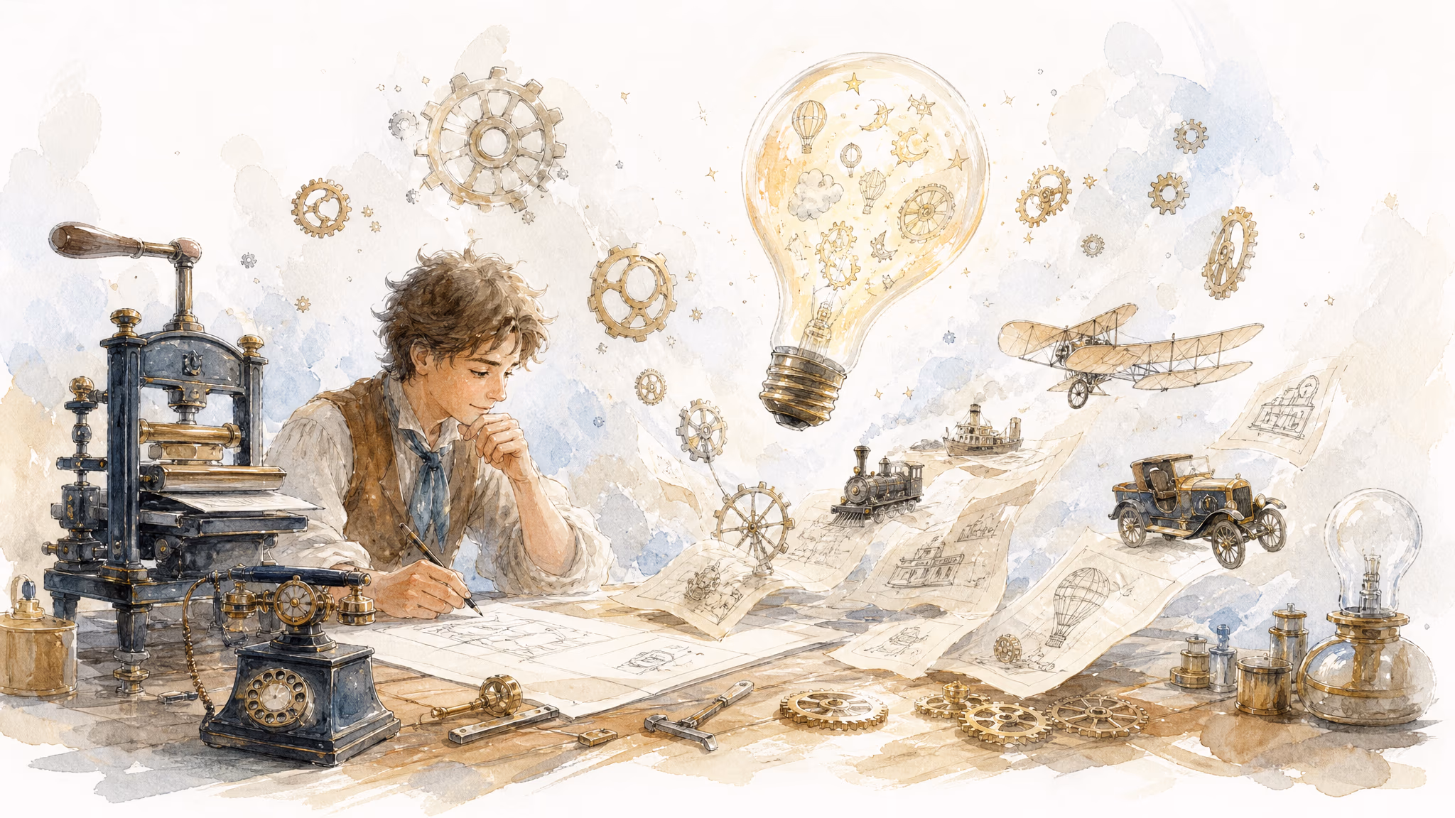 Illustration for unit 25: Von wem wurde ... erfunden?